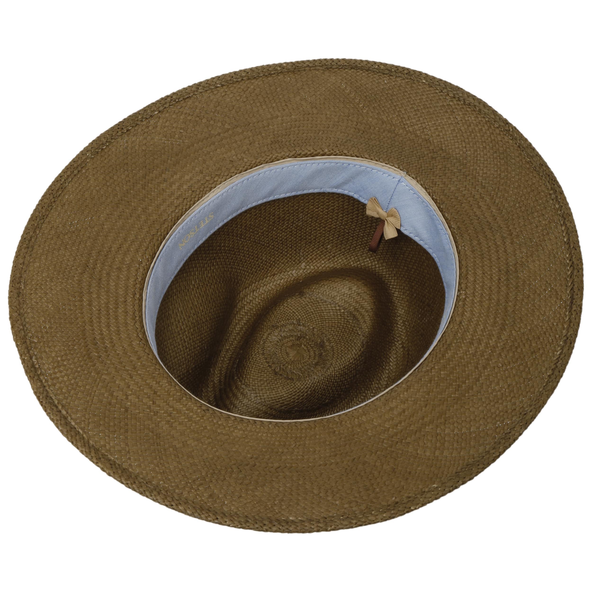 Stetson Leasco Traveller Panamahut Brauner Strohhut mit UV-Schutz Handgefertigt Ecuador Damen