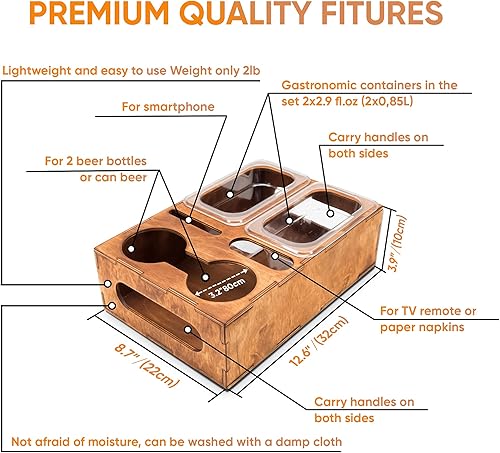 Miniatura 2 de Caja de cerveza de madera, regalo para los amantes de la cerveza, papá, hombre, él, novio, caja de bebidas, bandeja para aperitivos, soporte de mesa