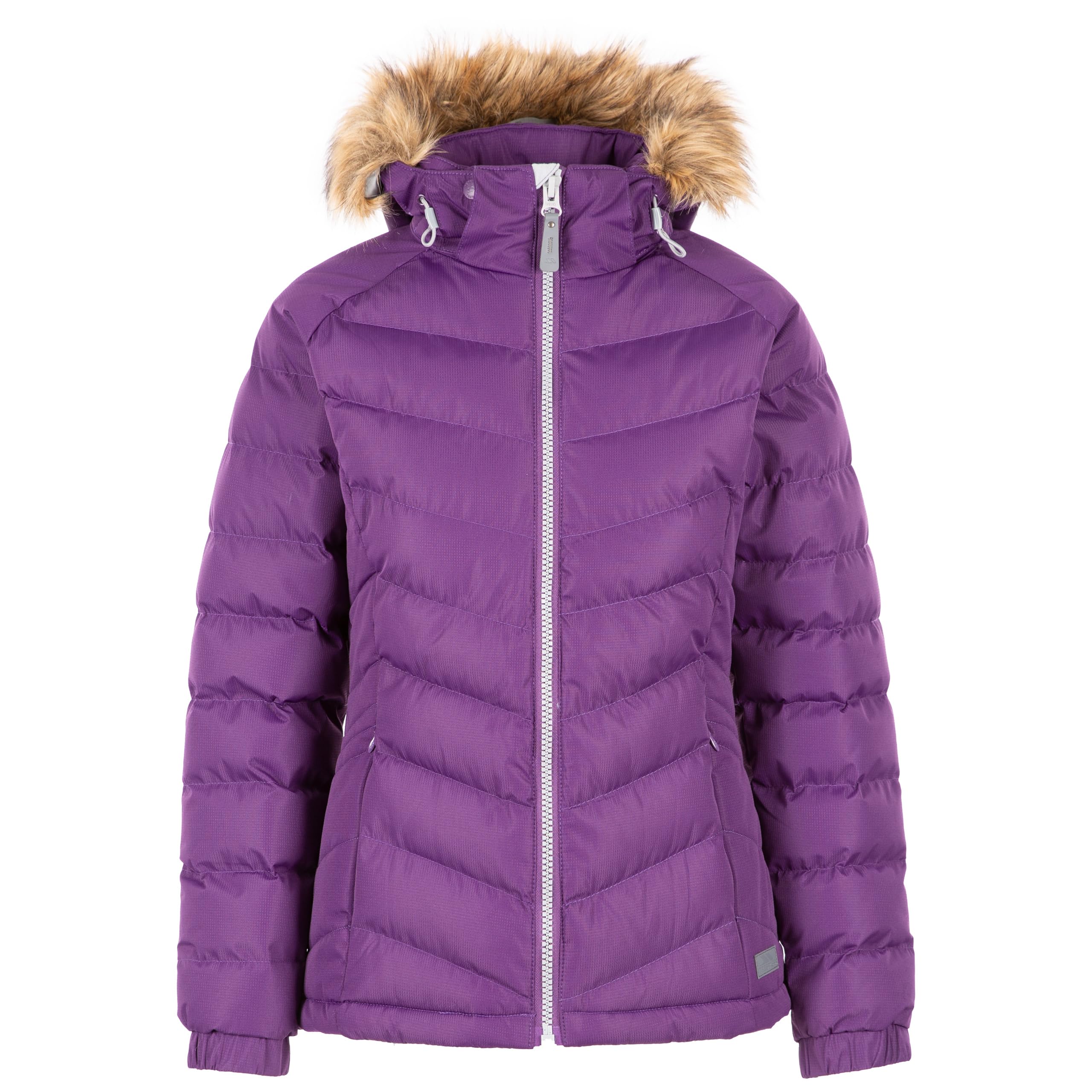Trespass Women's Purple Padded Hooded Casual Jacket Nadina