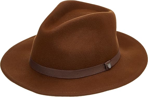 BRIXTON Messer Packable Fedora, Grey, S 