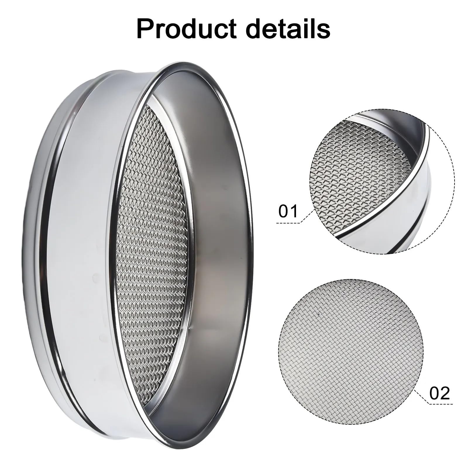Filtre alimentaire professionnel avec cadre chromé 20 cm