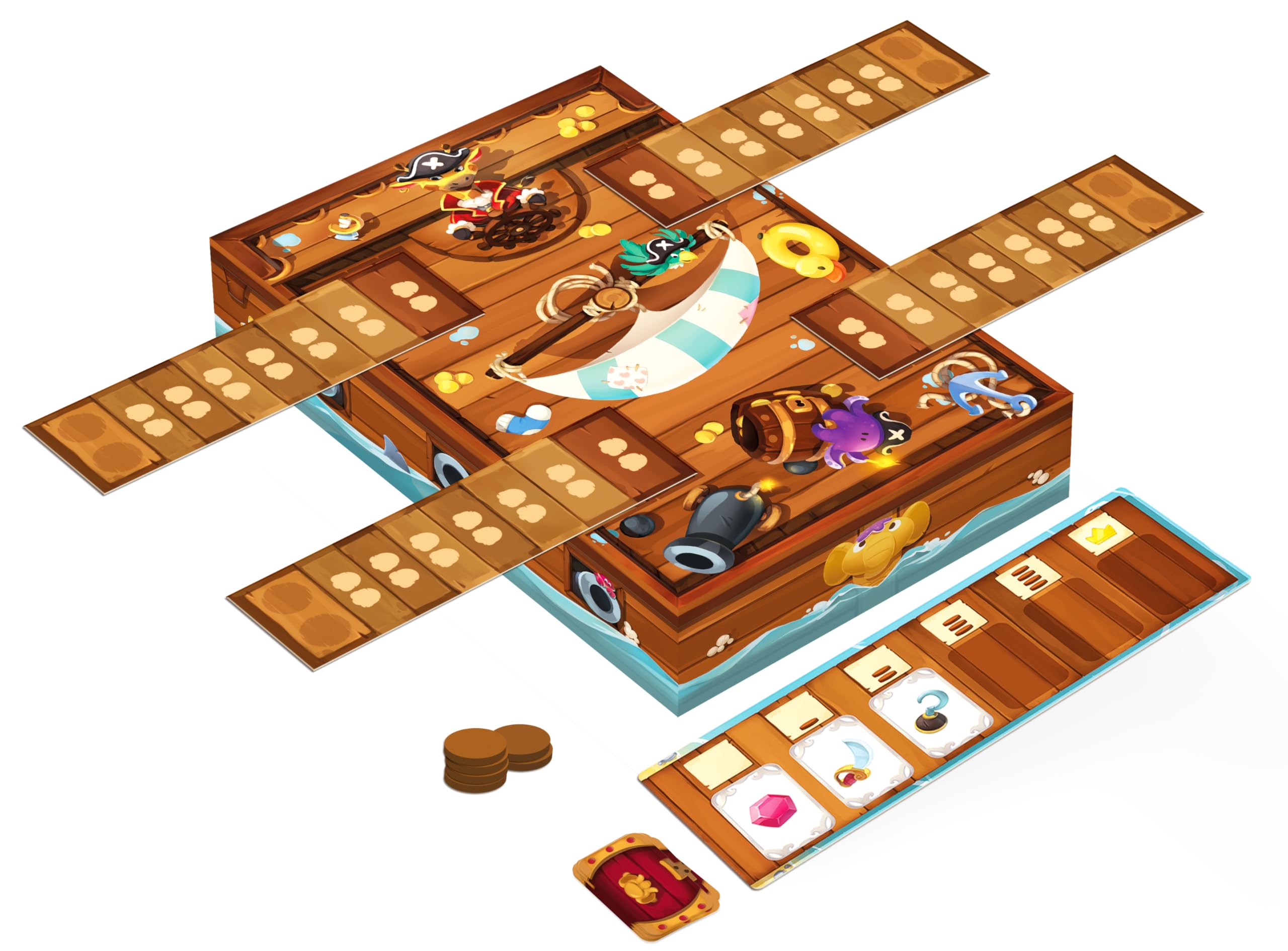 La Planche des Pirates Blackrock Games - Jeu de société Enfants - 5 Ans et + - Jeu de Stop ou Encore