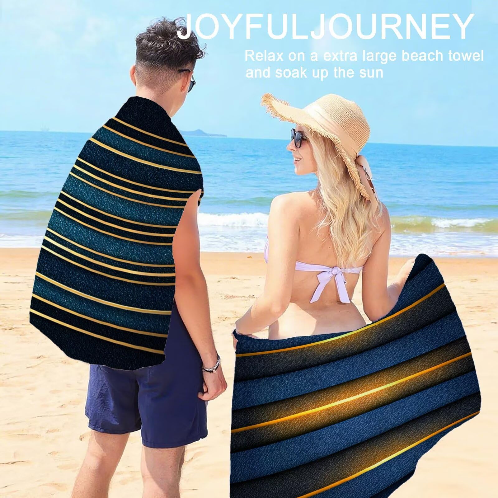 Mikrofaser Strandtuch 80x160cm, Aurora Strandtuch Abstrakt Saunahandtuc 2 Stück Stranddecke Sandfrei, Schnell Trocknendes, Saugfahiges Strandmatte, Sporthandtuch für Urlaub Schwimmen Camping OC-967