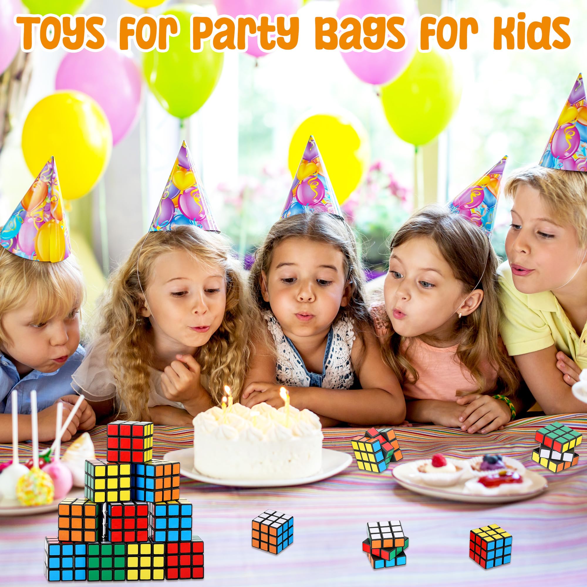 Fentar 20uds Cubo Magico Regalos Cumpleaños Niños Colegio, Speed Cube Llaveros Infantiles, Mini Cubo Detalles Cumpleaños Niño, Pequeños Regalos para Rifa Premios Regalo de Fiesta