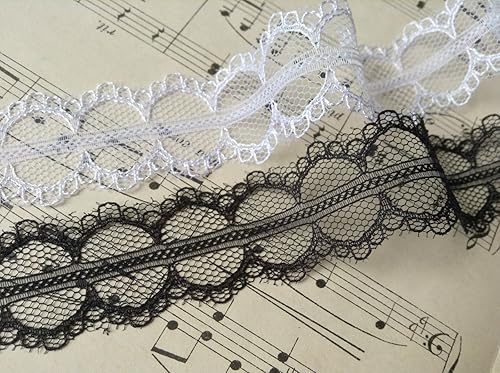 Miniatura 2 de HomeBuy encaje cinta Shabby Chic trimming1 "() de ancho blanco