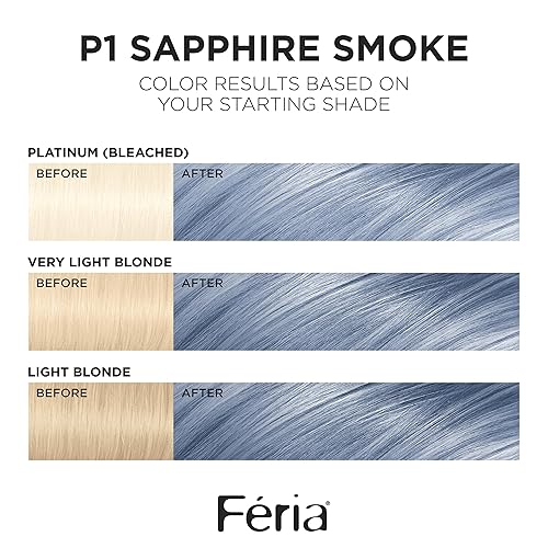 Vista 143 de L'Oreal Paris Feria - Tinte permanente multifacético y brillante, Extreme Platinum (rubio platino extremo), paquete de 1