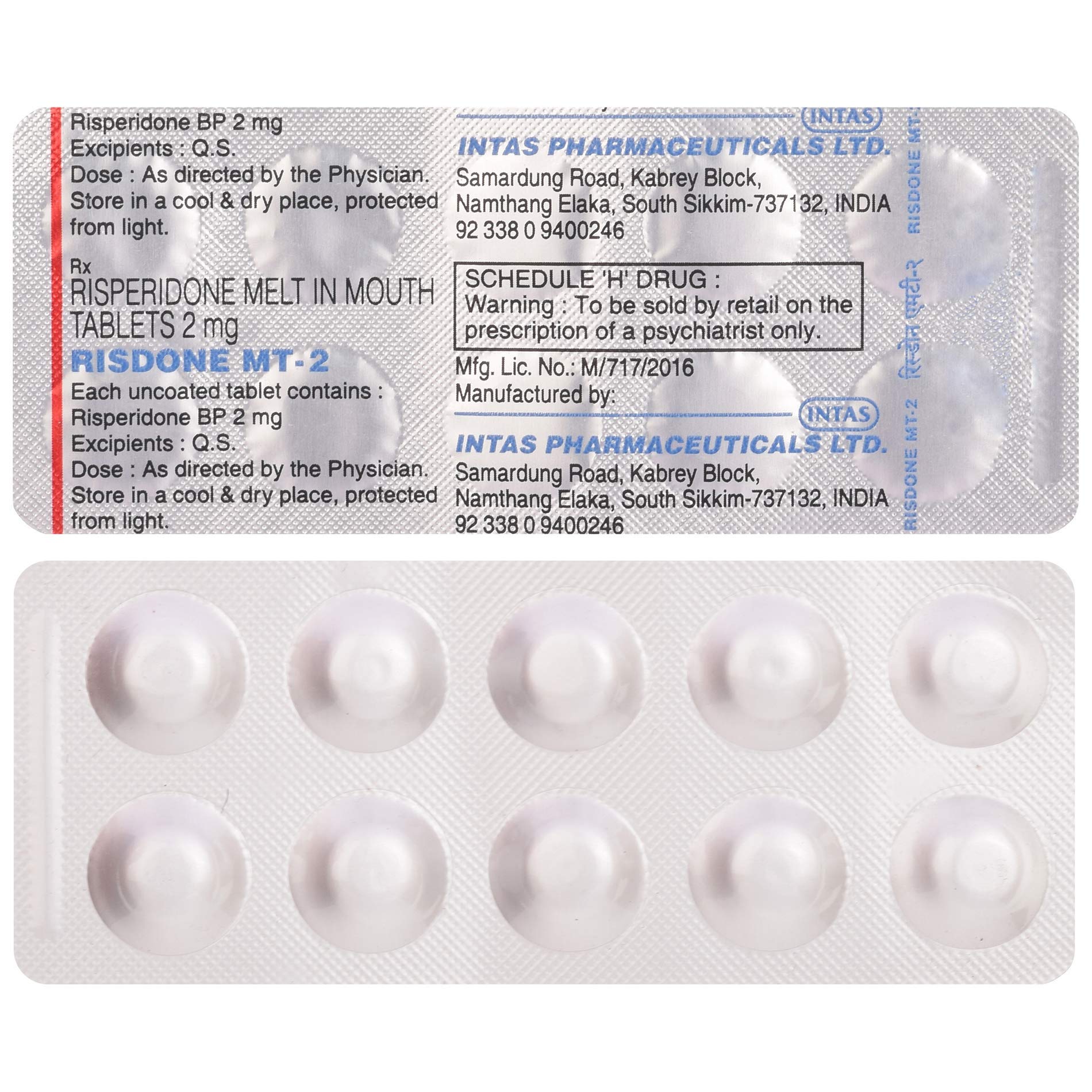 Risdone MT-2 - Strip of 10 Tablets