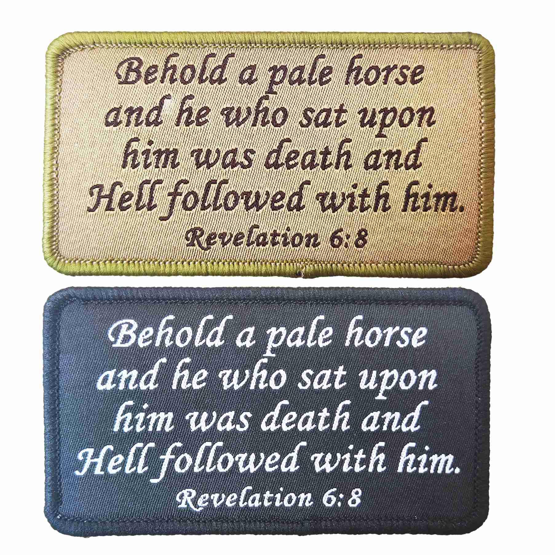 Revelation 68 Jesus Bible Verse Patch, Behold A Pale Horse