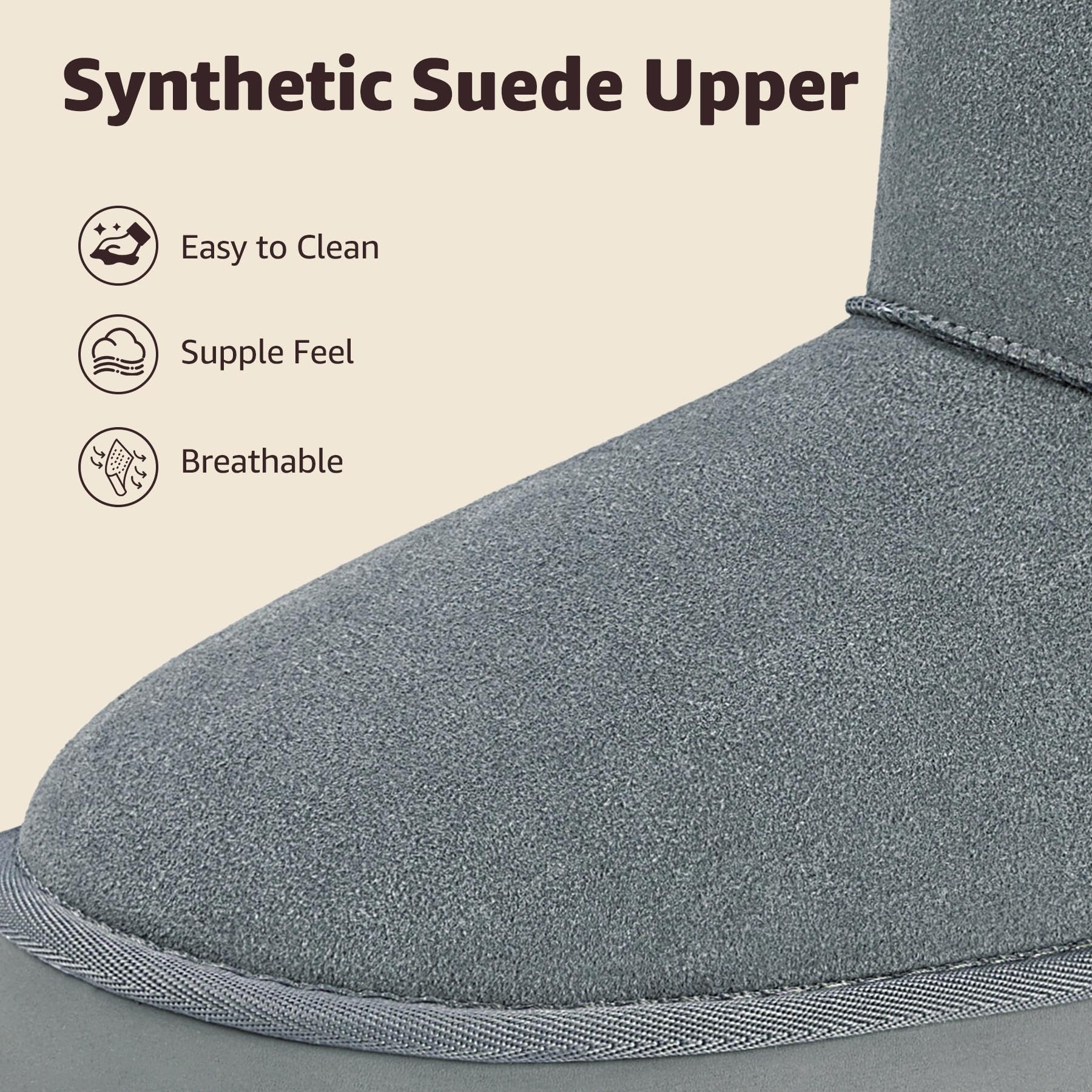 Mishansha Donna Invernali Scarpe da Neve Calde Stivaletti 36-42 EU | Platform, Antiscivolo, Fodera Interna， Memory Foam， Suole in EVA， Passeggiata, in Ufficio, Resistenti