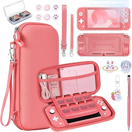 innoAura Switch Lite Case 17 in 1 Switch Lite Accessories Bundle with...