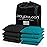 Play Platoon Weather Resistant Cornhole Bags - Set of 8 Regulation Corn Hole - Teal & Black - Durable Duck Cloth Corn Hole for Tossing Game, Includes Tote Bag