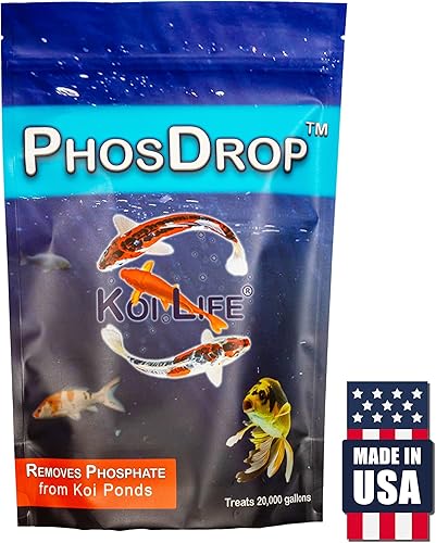 PhosDrop - Removedor de fosfato  Trata 20,000 galones  Choque de estanque, tratamiento rápido de agua transparente