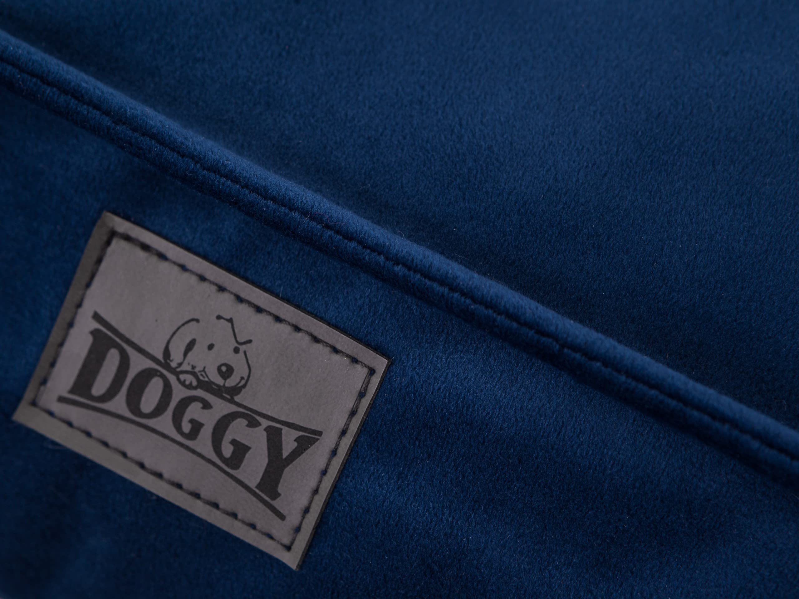 Doggy Legowisko dla psa, legowisko dla zwierząt domowych, leżanka dla psa, leżanka, poduszka dla psa, legowisko dla zwierząt, miękka sofa dla psa, materac, miejsce do spania, granatowe, 99 x 66 cm