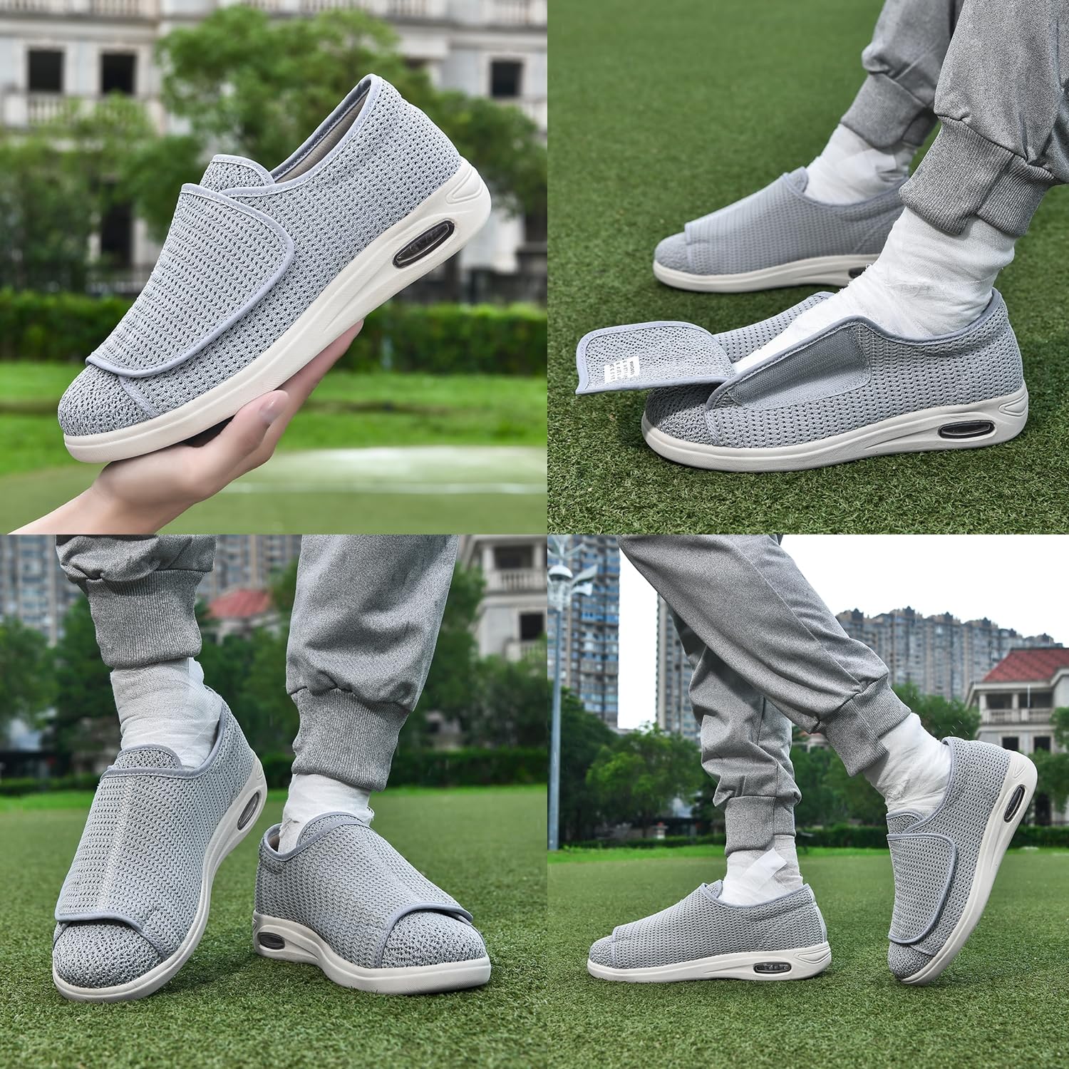 Scarpe da Uomo E da Donna con Suola Extra Larga Ortopediche per Anziani con Fascite Plantare per Alleviare Il Gonfiore dei Piedi Scarpe da Passeggio per Pollice Valgo E Edema in Memory Foam (