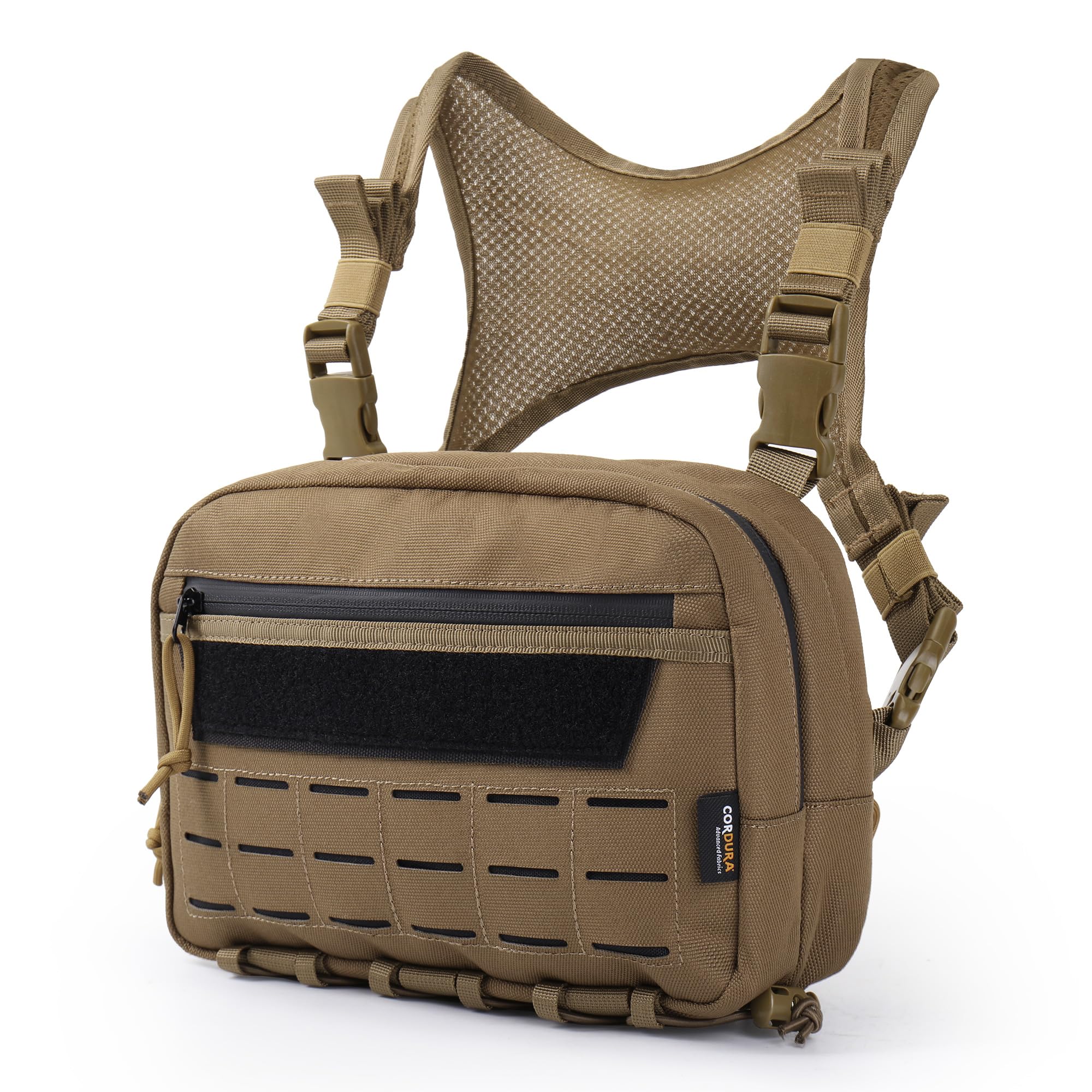 Mardingtop Poche poitrine tactique Molle Gilet Pouch Chest Rig pour aventures en plein air, cyclisme