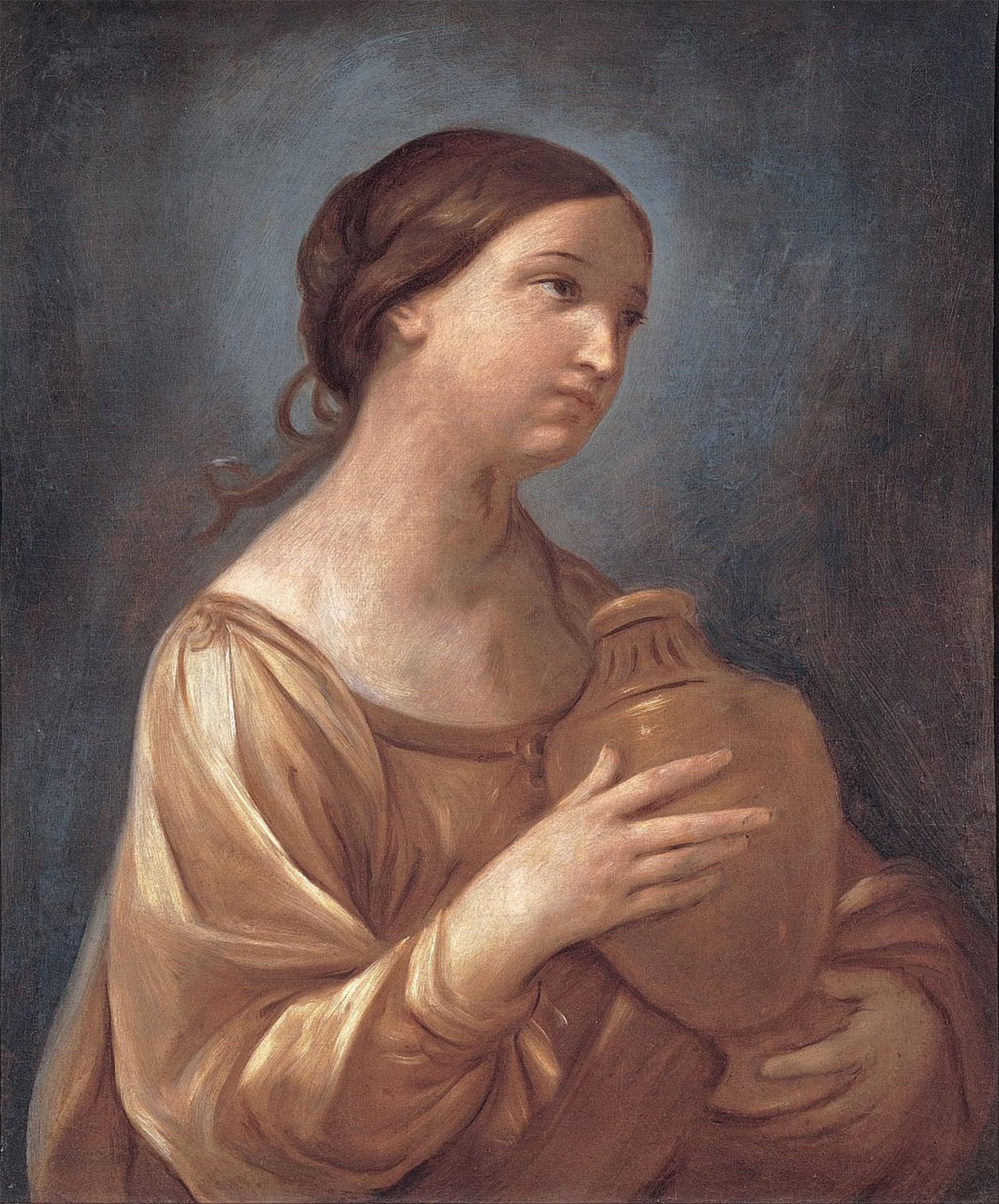 Serendipitp No Frame Retro Picture Poster Wall Art Pictures Painting Magdalene With The Jar Of Ointment By Vintage Painting Wall Art Canvas Print For Wall Decor 60X90cm