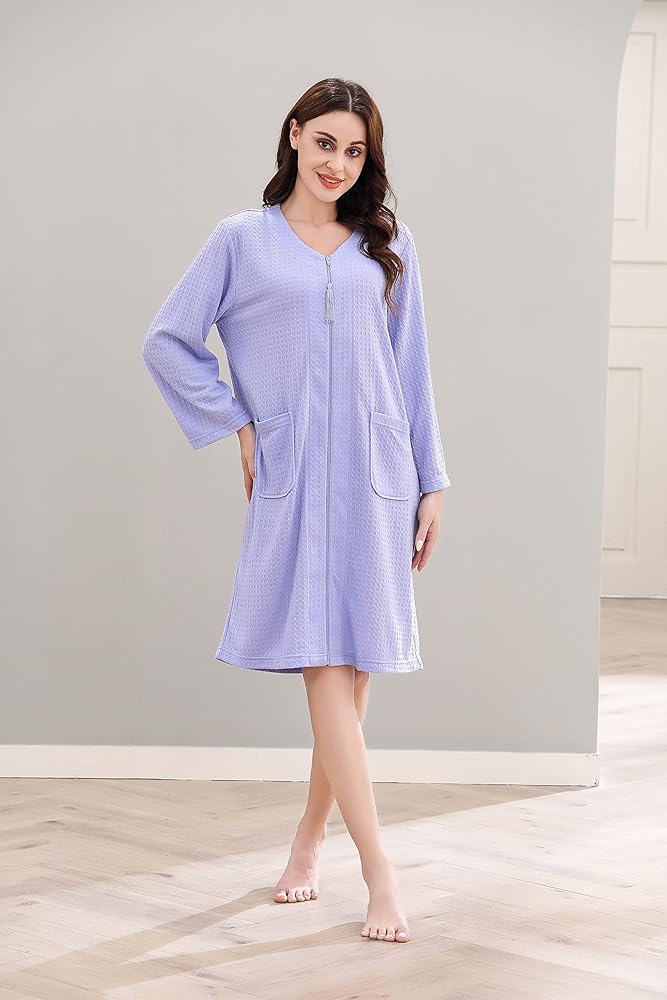 Amazon.com: Richie House RH Women's Zipper Robes Half Sleeve