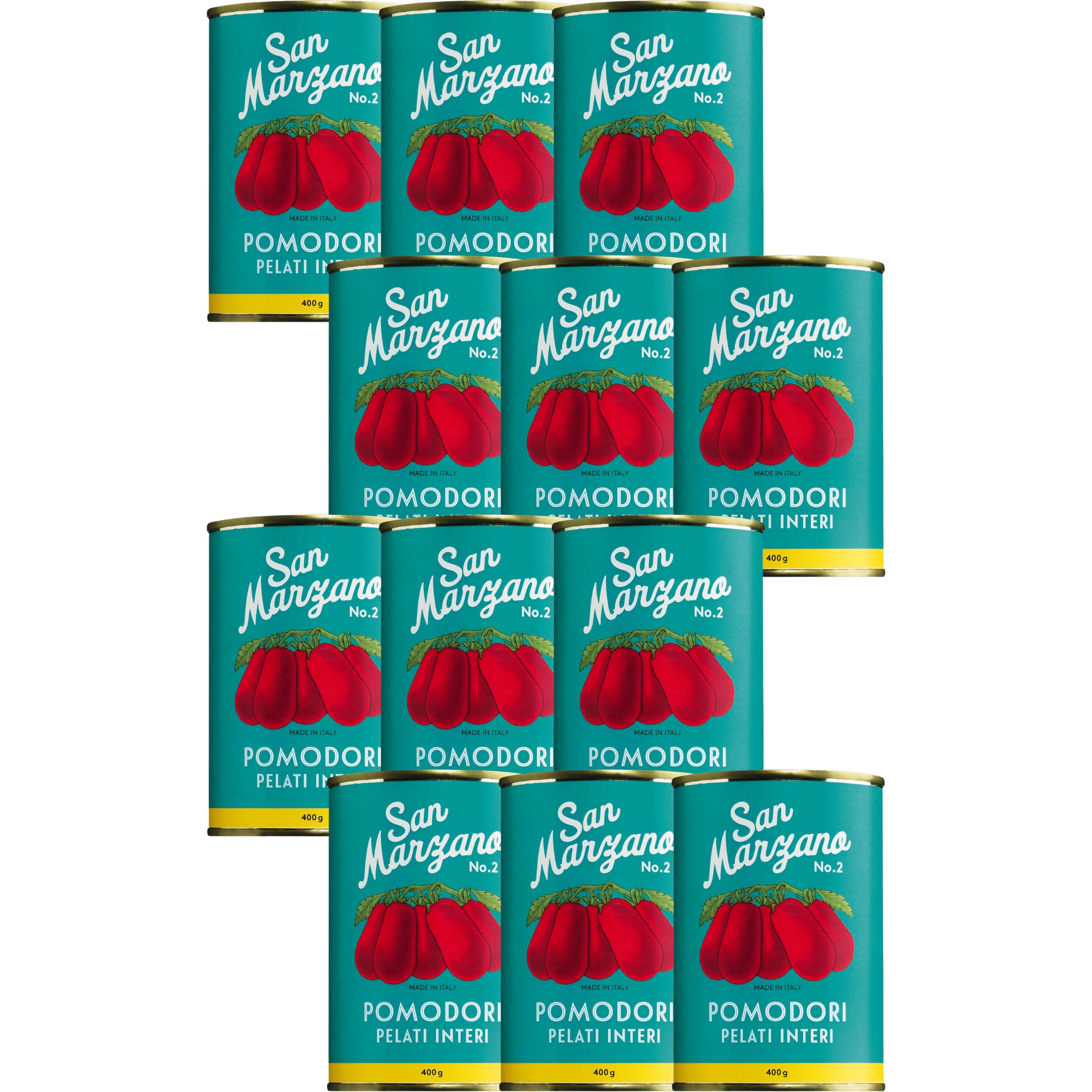 12 Dosen Il pomodoro più buono | Pomodori pelati interi di San Marzano No. 2 (400g) - San Marzano Vintage Tomaten aus Kampanien