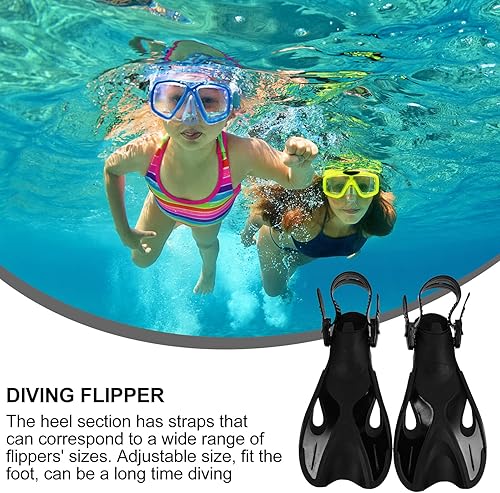 Miniatura 4 de VANZACK Aletas de natación cortas ajustables para TPR Open Toe Snorkeling Aletas Cómodo Entrenamiento Natación Regazo para