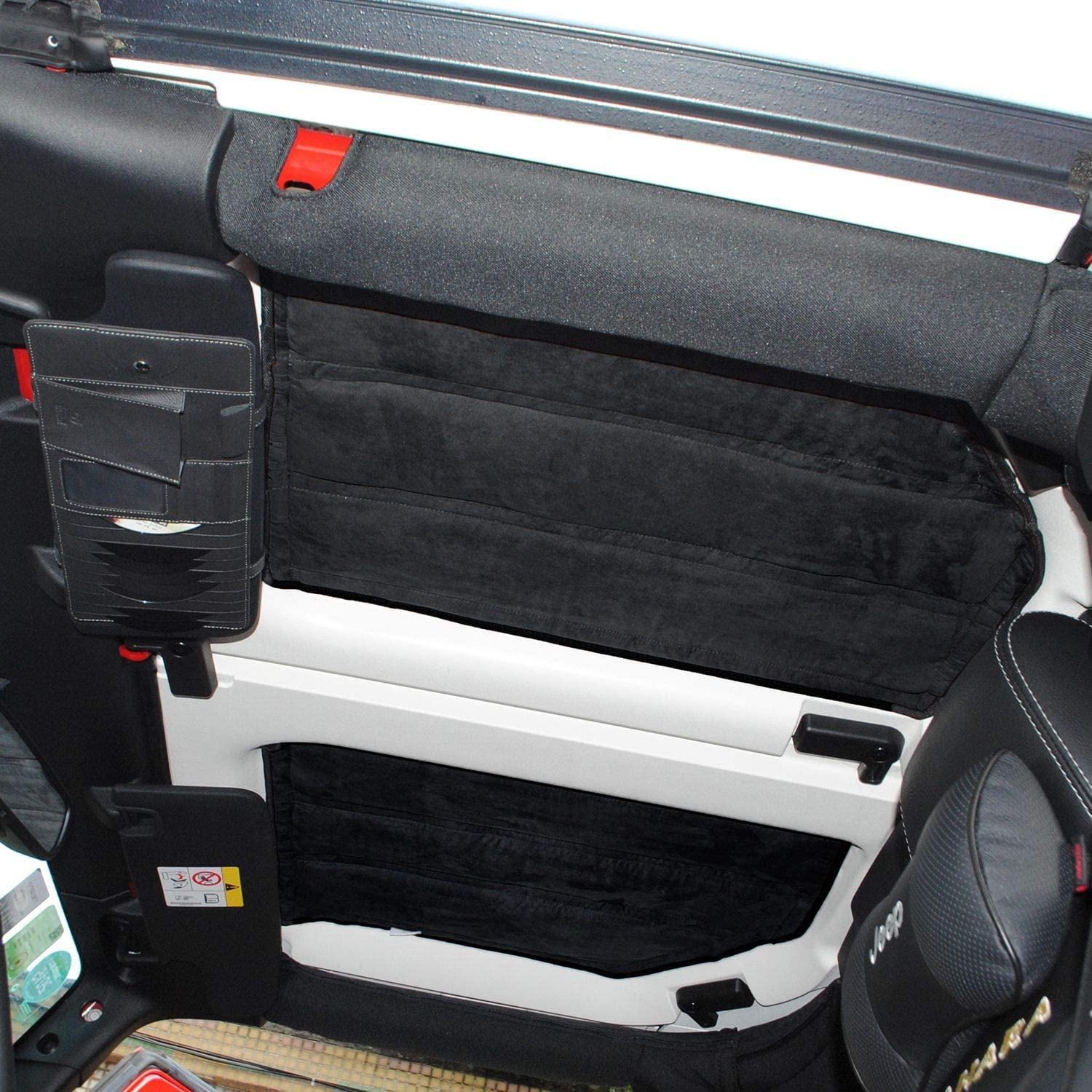 Zestawy izolacji termicznej i wygłuszającej z waty do podsufitki dla Jeep Wrangler JK JKU 2007-2010 4-drzwiowy Sports Sahara Freedom Rubicon X i Unlimited