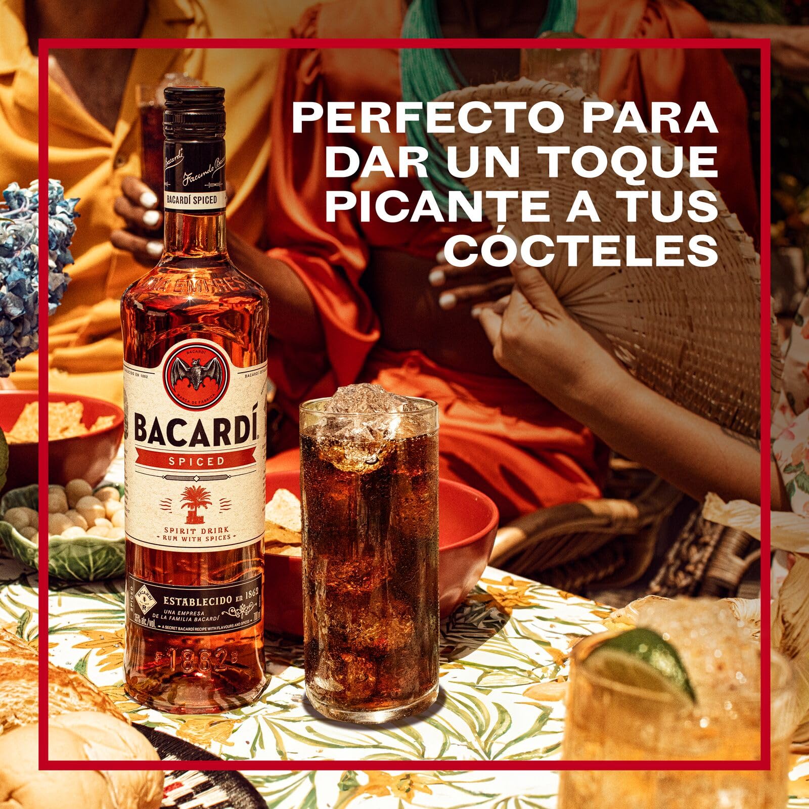 Ron BACARDÍ Spiced 35% 70 cl 700 ml licor envejecido en barrica con aromas naturales y especias