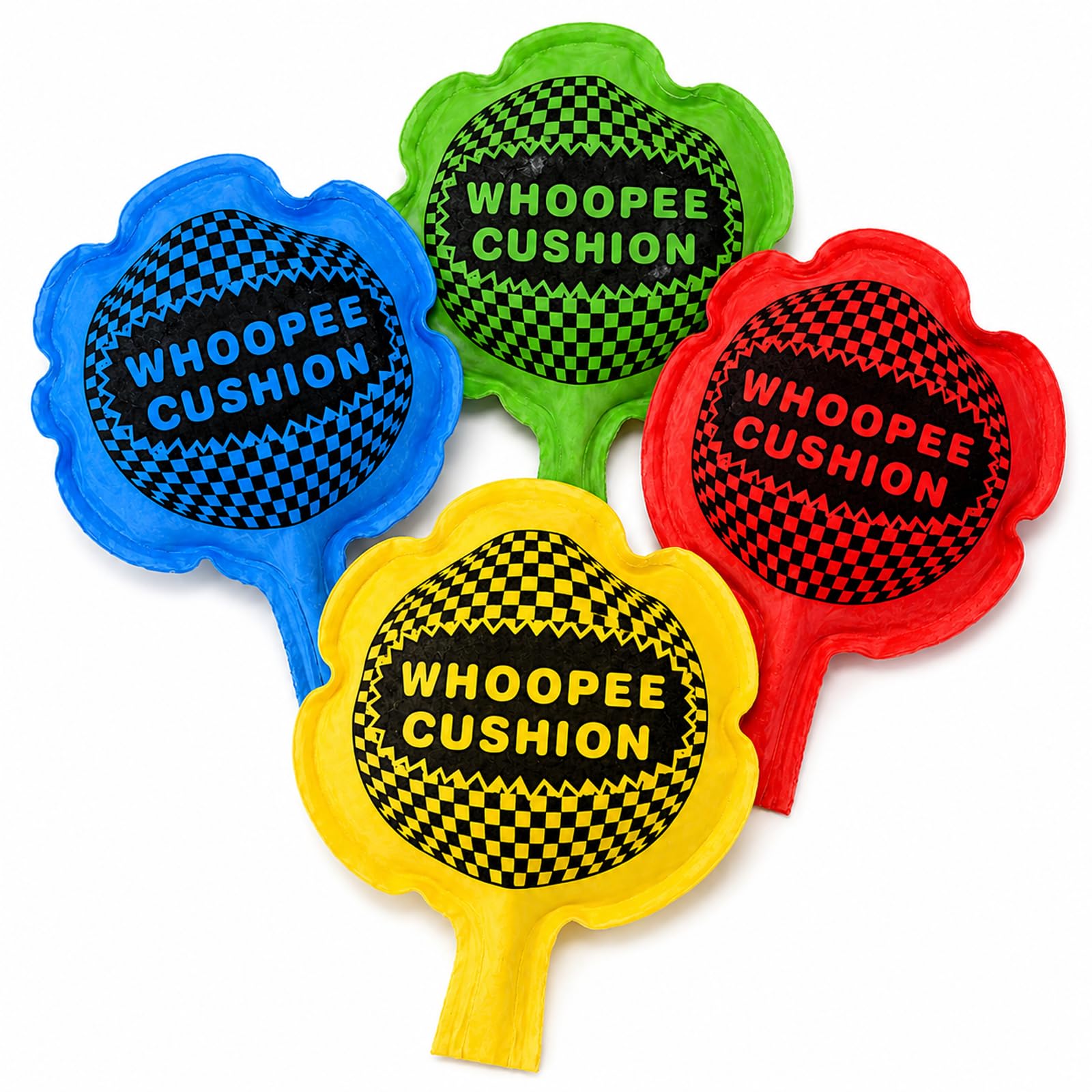 4 Pack Self Inflating Whoopee Cushions 9cm,Reusable Prank Toy