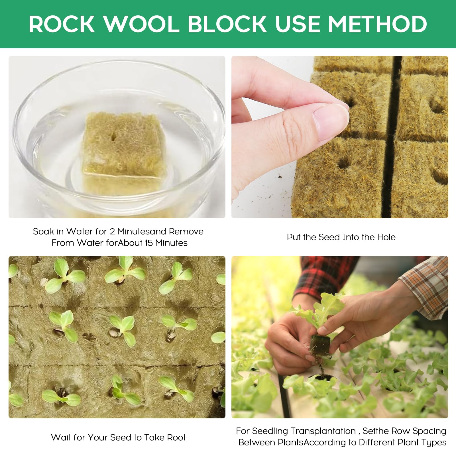 28 Stück Steinwolle Würfel, Steinwolle Set, Steinwolle Grow Anzucht Anzuchtmatte, Bodenlos Hydrokultur Anzuchtmatte, Rockwool Cube, Steinwollwürfel für Stecklinge, Klonen, Anzucht 4 * 4 * 4cm