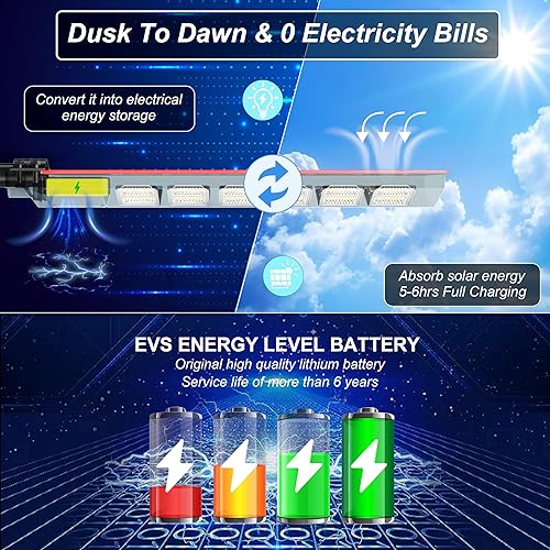 Miniatura 6 de Paquete de 3 luces solares de calle de 4800 W, 240000 lm, IP67, impermeables, del atardecer al amanecer, luces solares de calle al aire libre, con