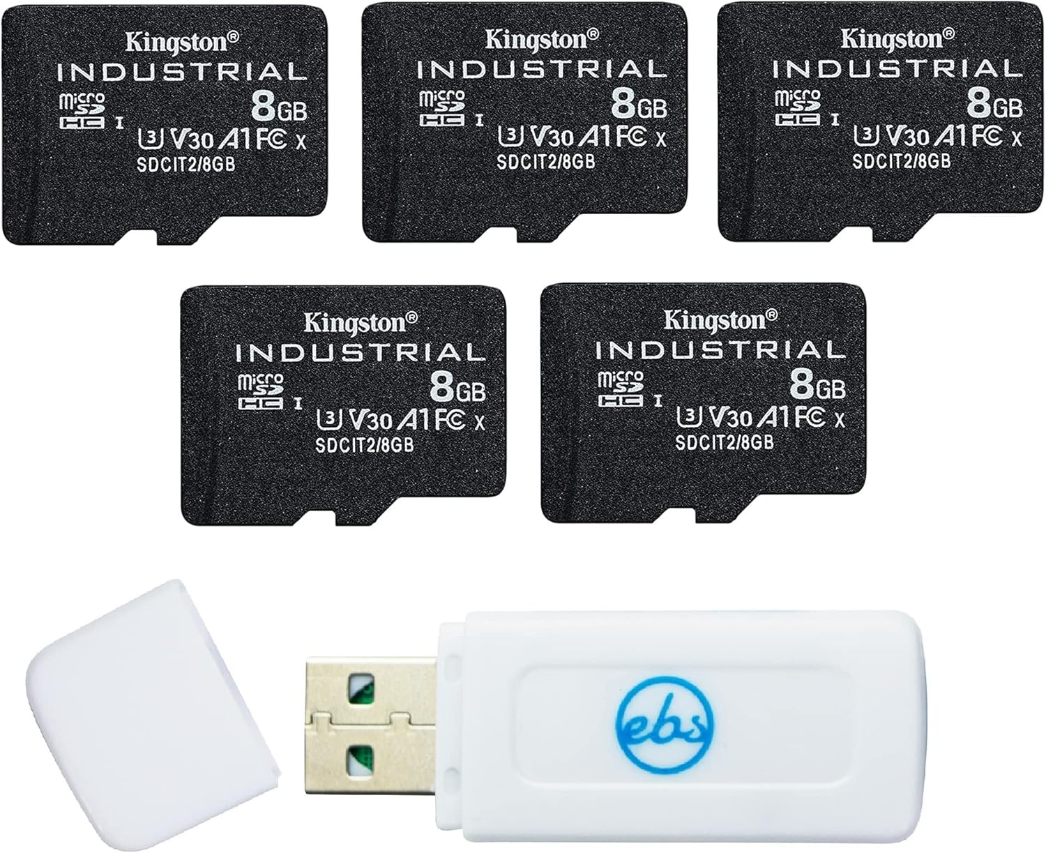 Kingston Industrial Micro SD 8GB Card (5 Pack) Class 10 UHS