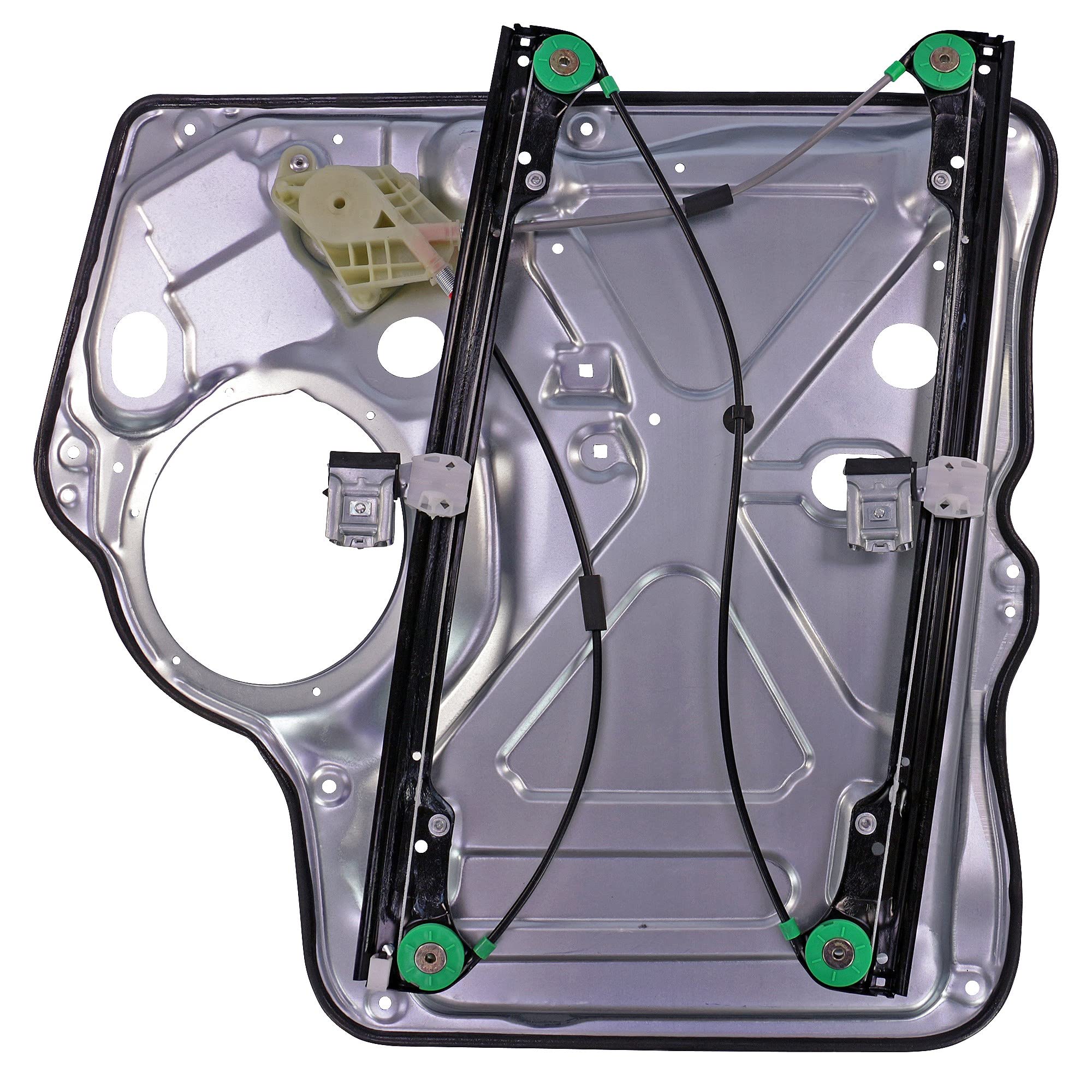 BESTPRICE 1x Elevalunas eléctrico delantero izquierdo sin motor eléctrico con placa atornillable Compatible con VW Multivan T5, Transporter T5