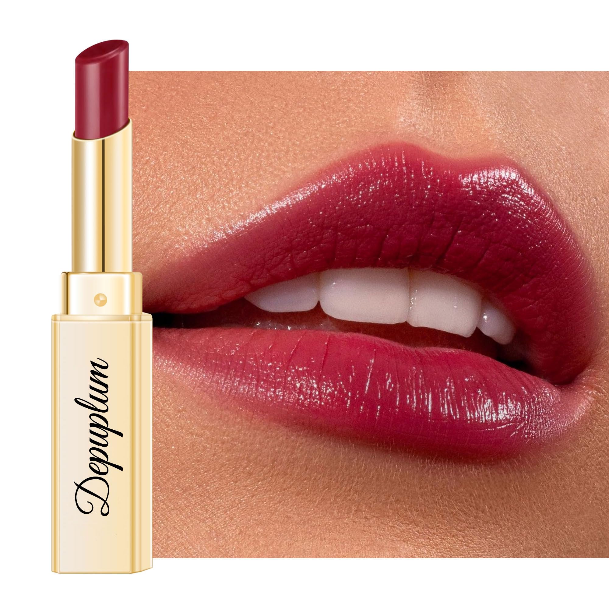 Amazon.com : Depuplum Dark Red Lipstick for Women Moisture Lip