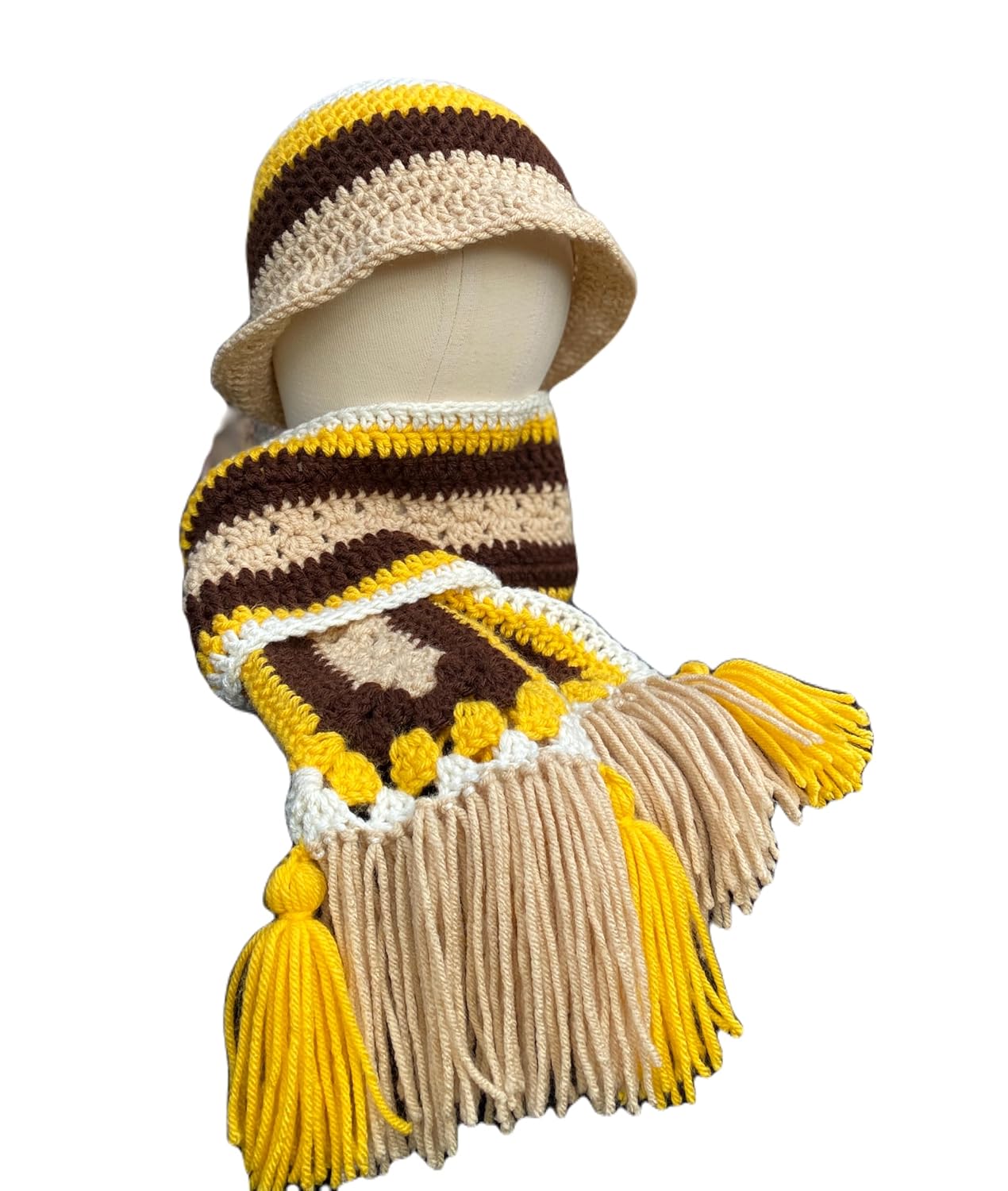 Retro New Style Hat Scarf Set Flapper Cloche with Matching