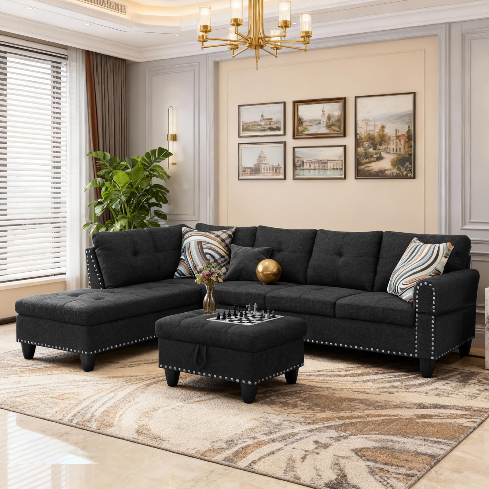Amazon.com: Saxum Tegmen 98'' Sectional Couches for Living Room