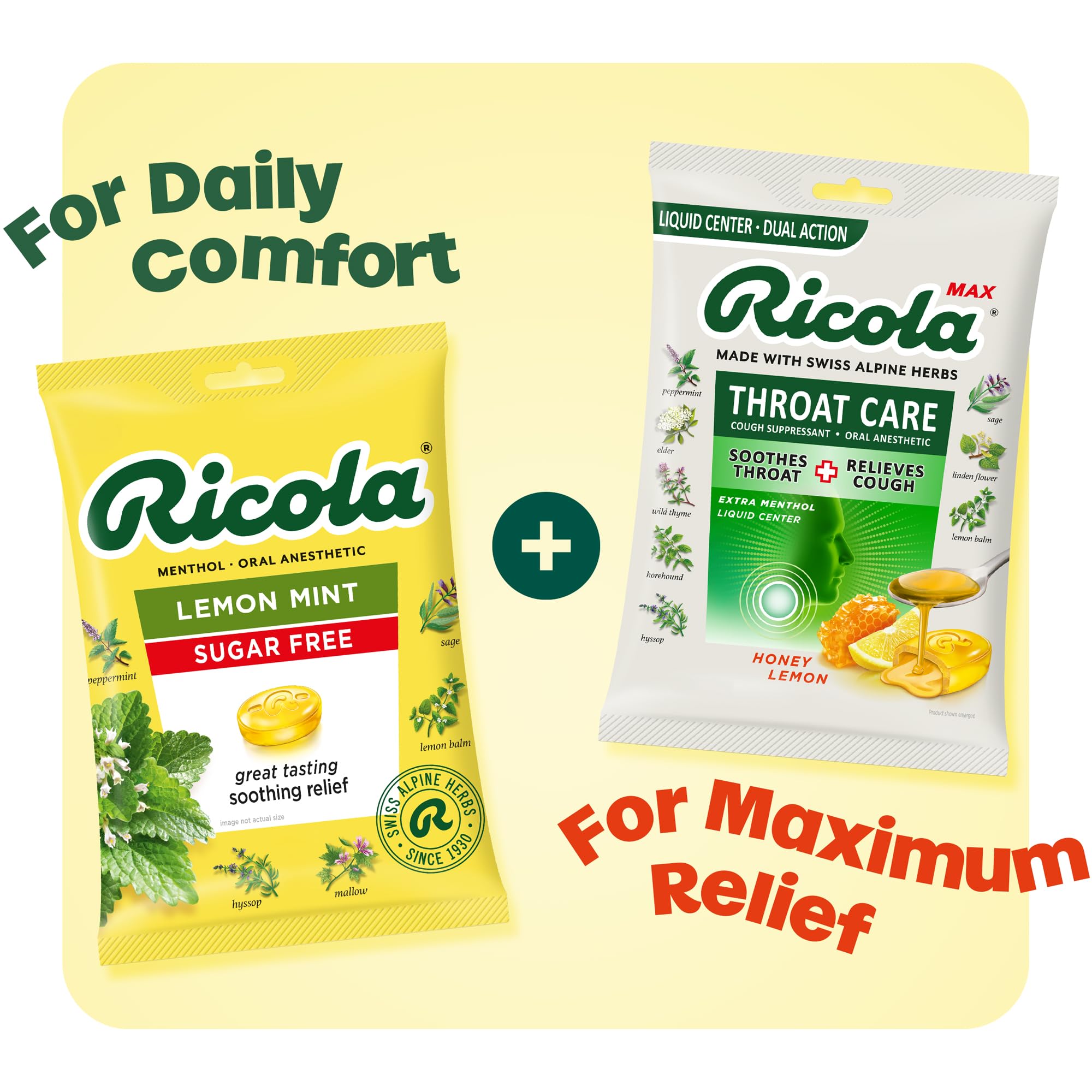 Ricola Sugar Free Lemon Mint Herbal Throat Drops - 105 Count — Amazon image 5