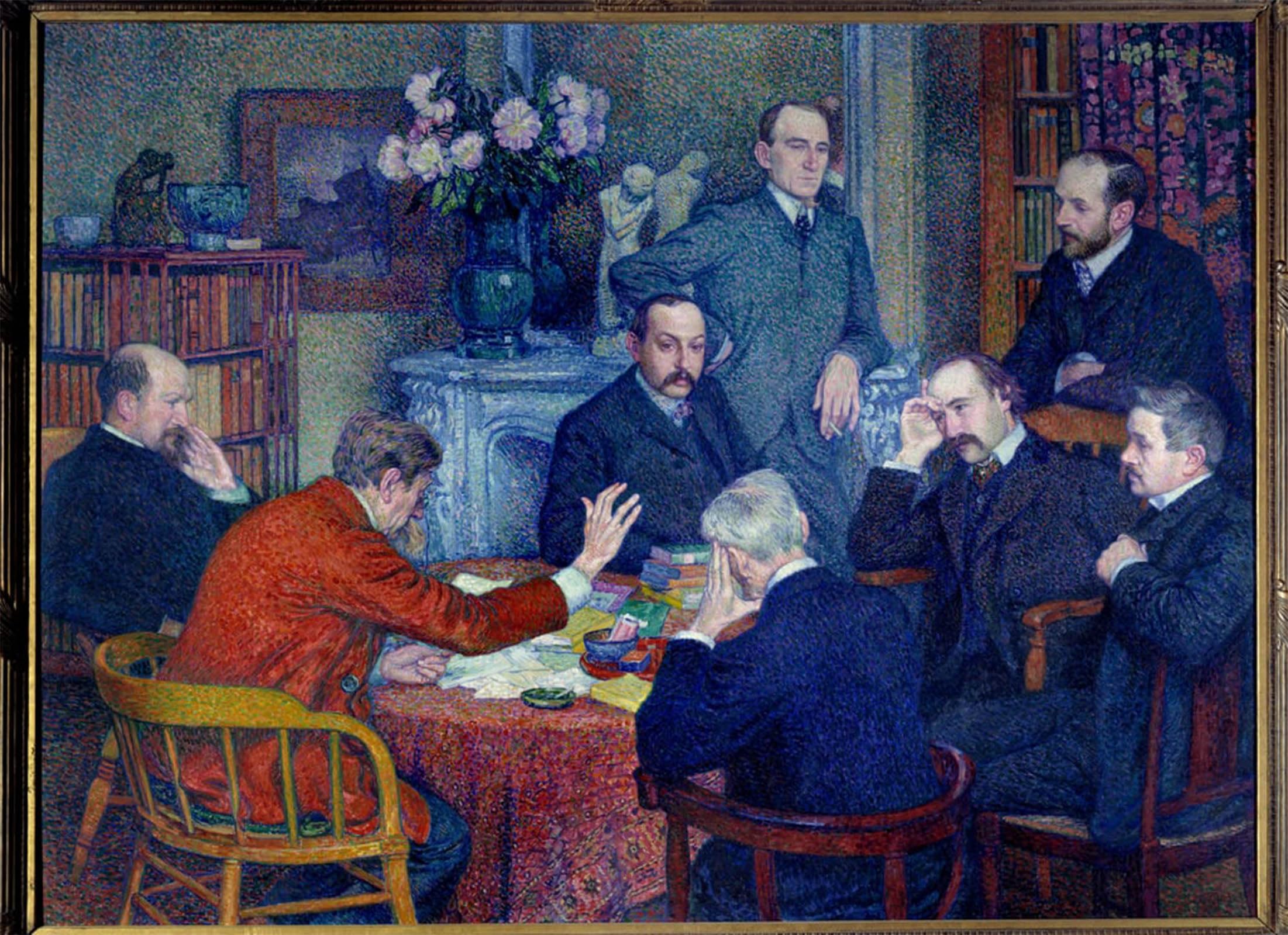 POSTERIIk Famous Print Pop Art Wall Art Graffiti Reading by Théo Van Rysselberghe Art Prints for Home Decor 60x90cm
