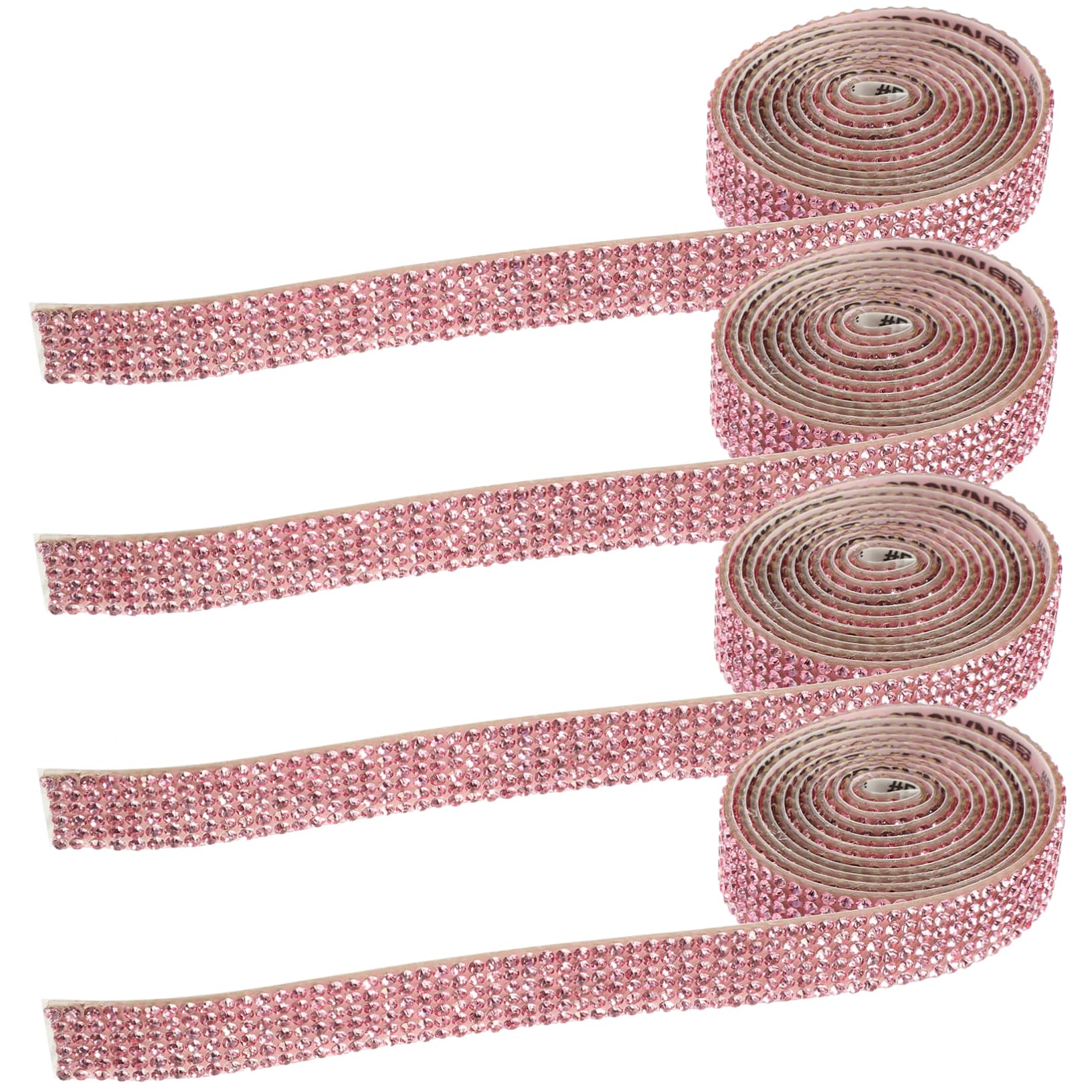 12 Adesivi Adesivi con Strass Nastro di Diamanti Strass o Bling Nastri Glitter Fai da Te Perlati Toppe Fai da Te con per Cintura Cinture del Vestito Rosy