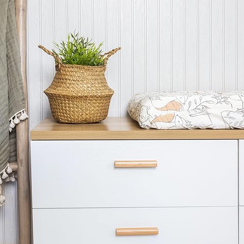 Miniatura 5 de Crane Baby Funda acolchada para cambiador, estampado de zorro animal, satén de algodón, ajuste elástico seguro, decoración de guardería de animales