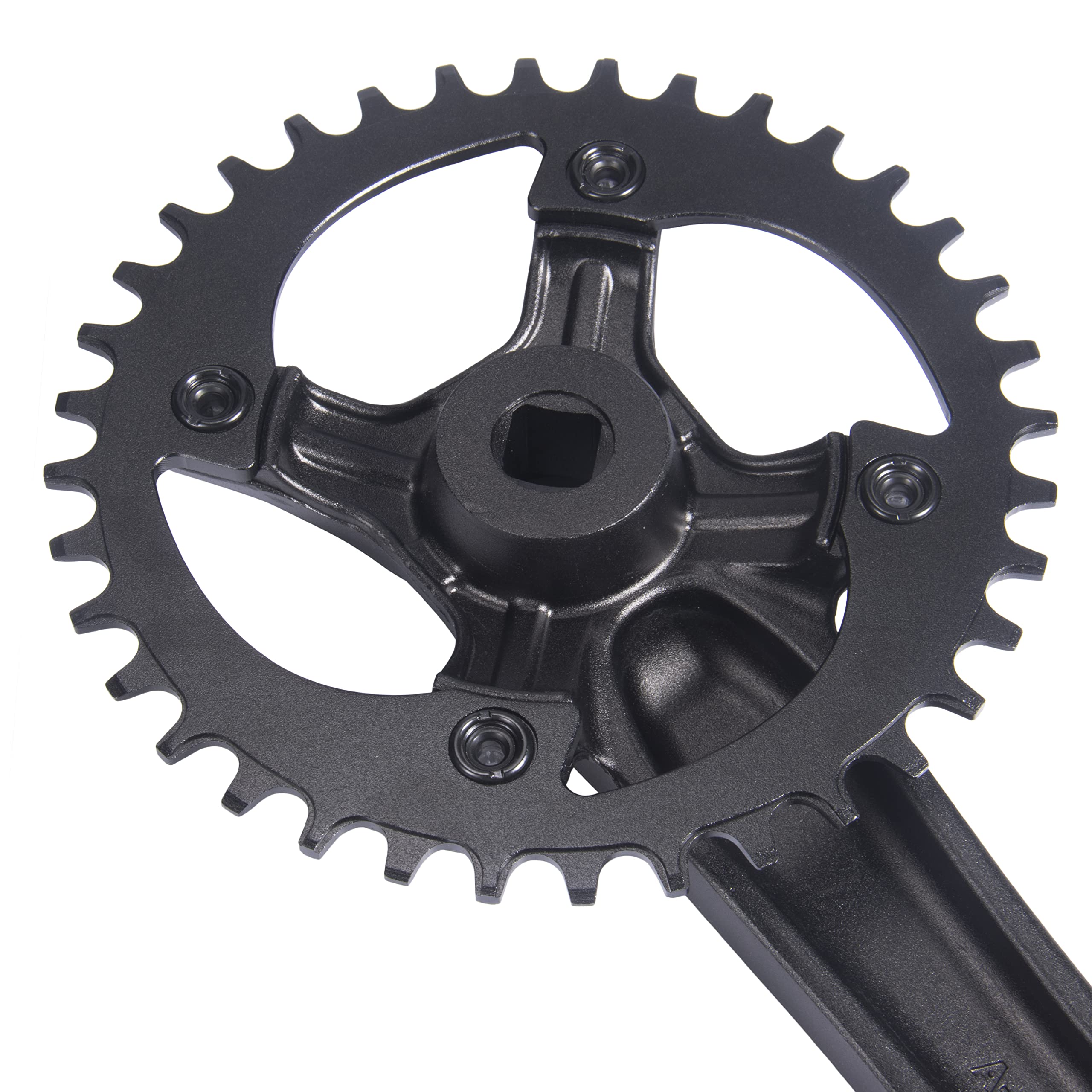 BOLANY Pédalier carré conique 104BCD pour VTT 170 mm avec plateau rond et pédalier 32T/34T/36T/38T/40T/42T