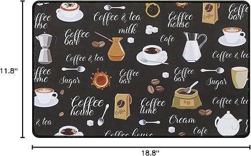 Miniatura 3 de SHACOS Tapete de café 2 piezas de 12 x 19 pulgadas absorbente y antideslizante para encimeras accesorios de cafetería tapete de secado de platos de