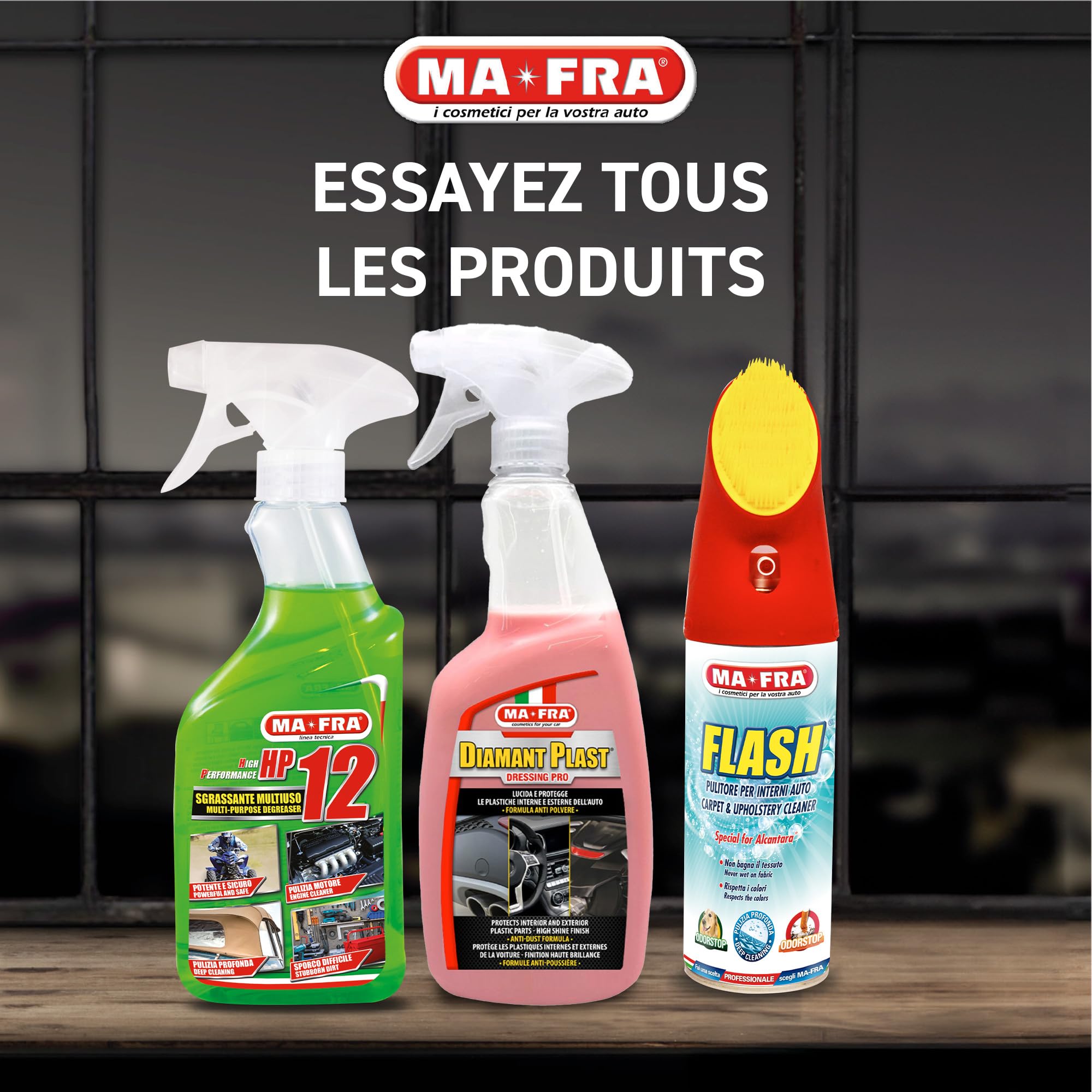 Ma-Fra, Pulimax 2.0, APC nettoyant universel pour l'intérieur des voitures, idéal pour le nettoyage du skaï et des textiles, élimine la saleté et les odeurs, format 4500 ml