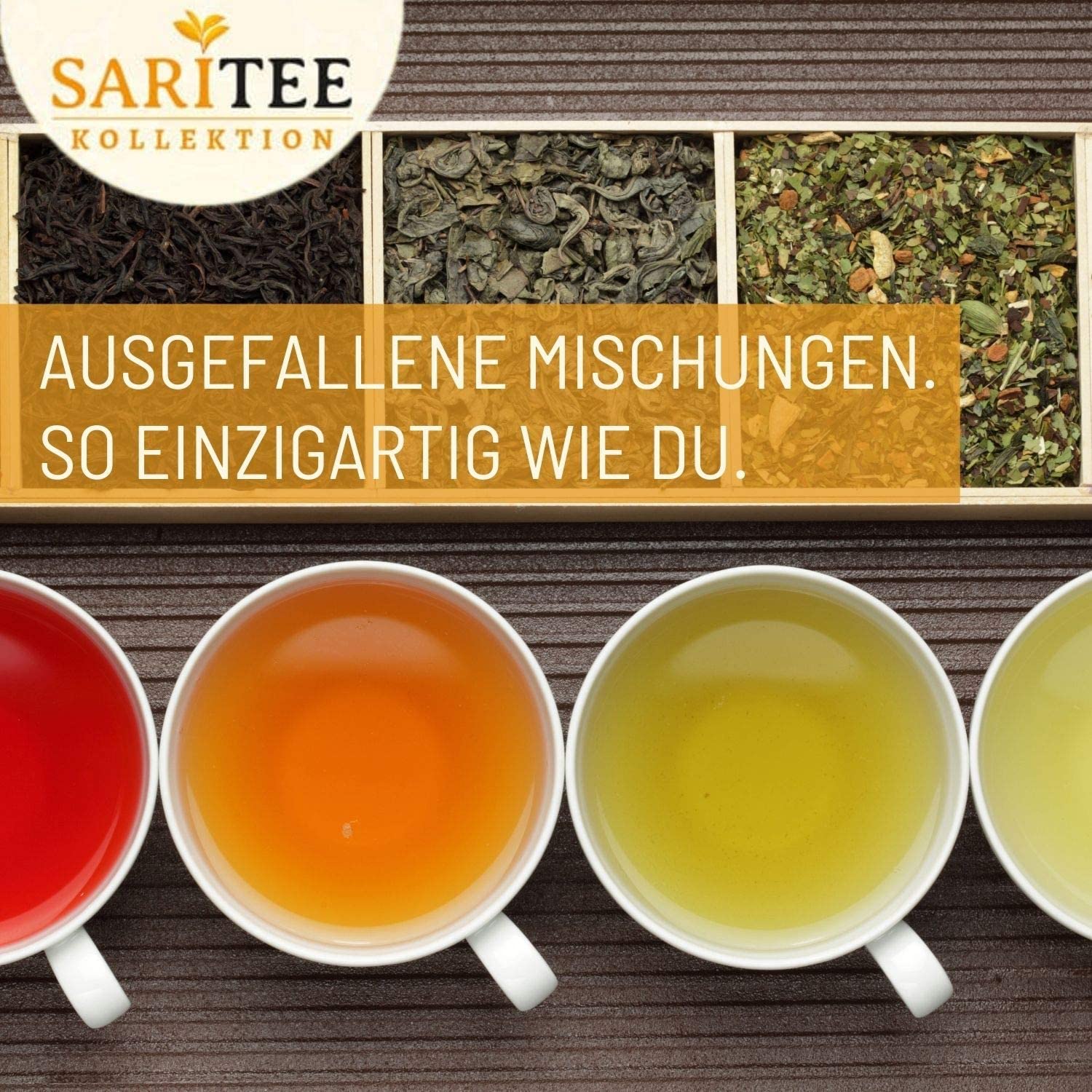 SARITEE Juego orgánico 15 variedades de té suelto.
