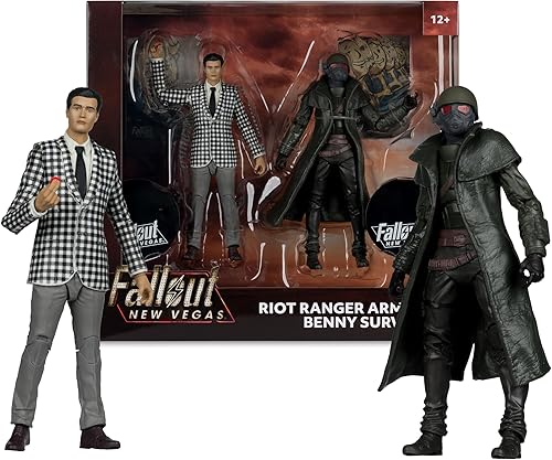 Miniatura 8 de McFarlane Toys - Paquete de 2 armaduras de guardabosques antidisturbios de Fallout New Vegas y Benny
