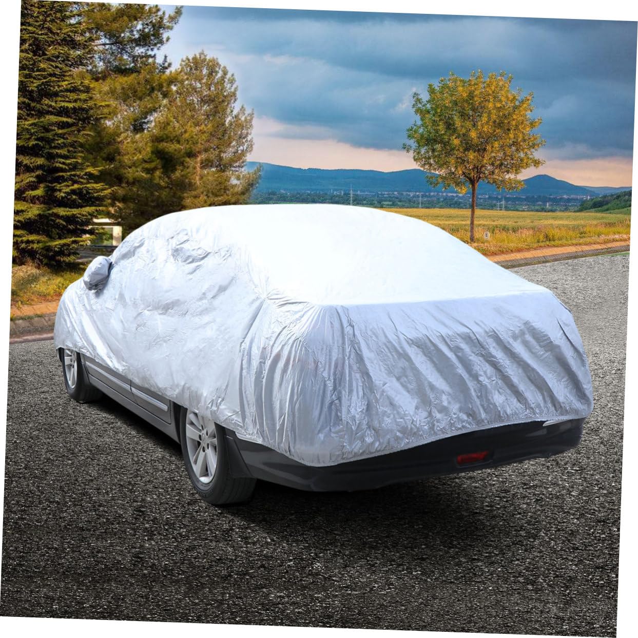 Mobestech Car Cover Sun Protection Dustproof Car Jacket Sun Shade Automotive Interior Protection Easy Wash Store s — view 5