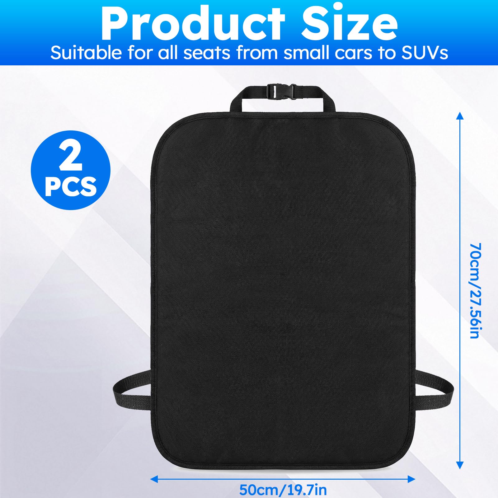 2 Piezas 70 * 50cm Protector Asiento Coche Silla Bebe | Protector Silla Coche Bebe, Protector Impermeable Reposapiés Oxford, Protector Respaldo Asiento Coche para Coches y SUV
