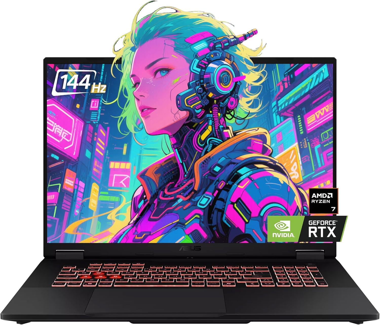 ASUS TUF A18 Gaming Laptop, 18" FHD+ 144Hz Display, AMD Ryzen 7 260(>i7-14650HX), NVIDIA GeForce RTX 5060, 64GB D5 RAM, 2TB SSD, Backlit Keyboard, Wi-Fi 6E, FHD Camera, Win 11 Pro, w/BWE Accessories