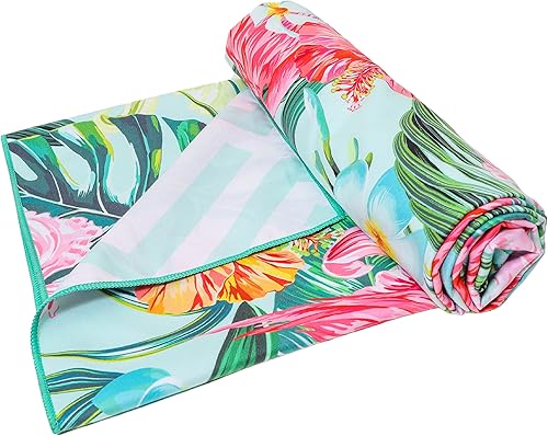 VERAVALLYS Toallas de playa de microfibra toallas de playa de gran tamaño para adultos súper absorbentes de secado rápido ligeras de tamaño grande