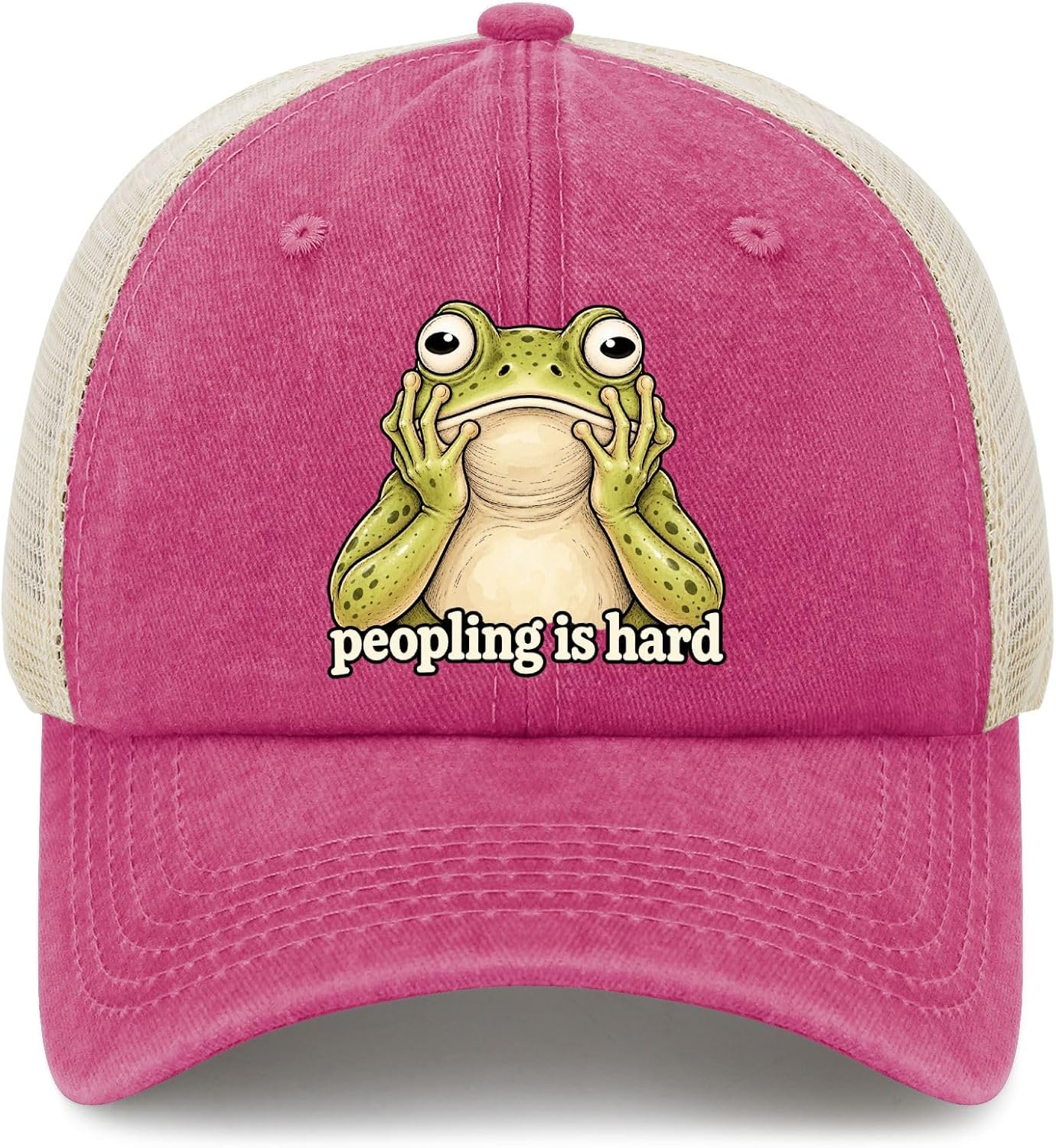 Peopling is Hard Funny Trucker Hats