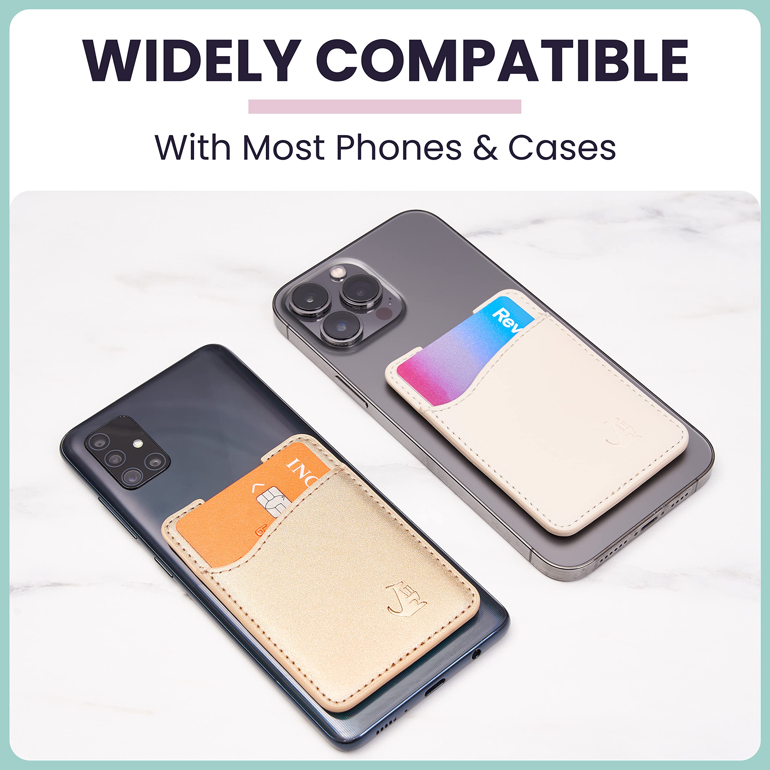 Amazon.com: Wallaroo Premium Leather Cell Phone Wallet Stick On 