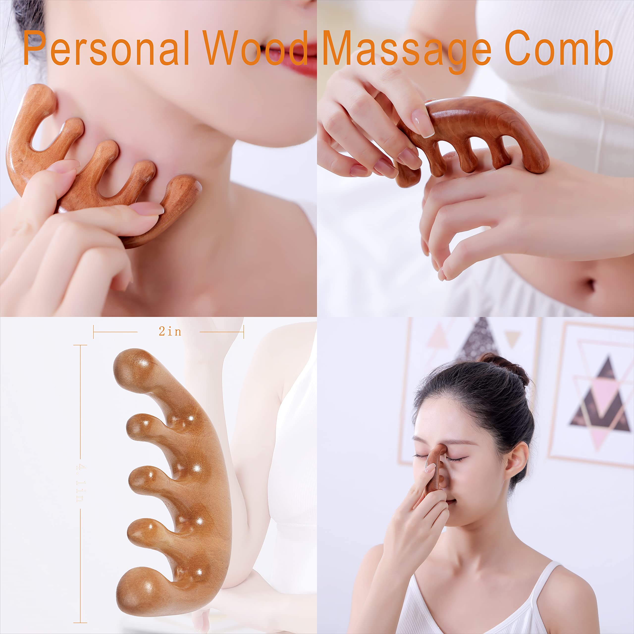 Herramientas de masaje de terapia de madera, kit de maderoterapia para esculpir el cuerpo para drenaje linfático y anticelulitis. Rodillo masajeador de madera para alivio del dolor muscular y espalda