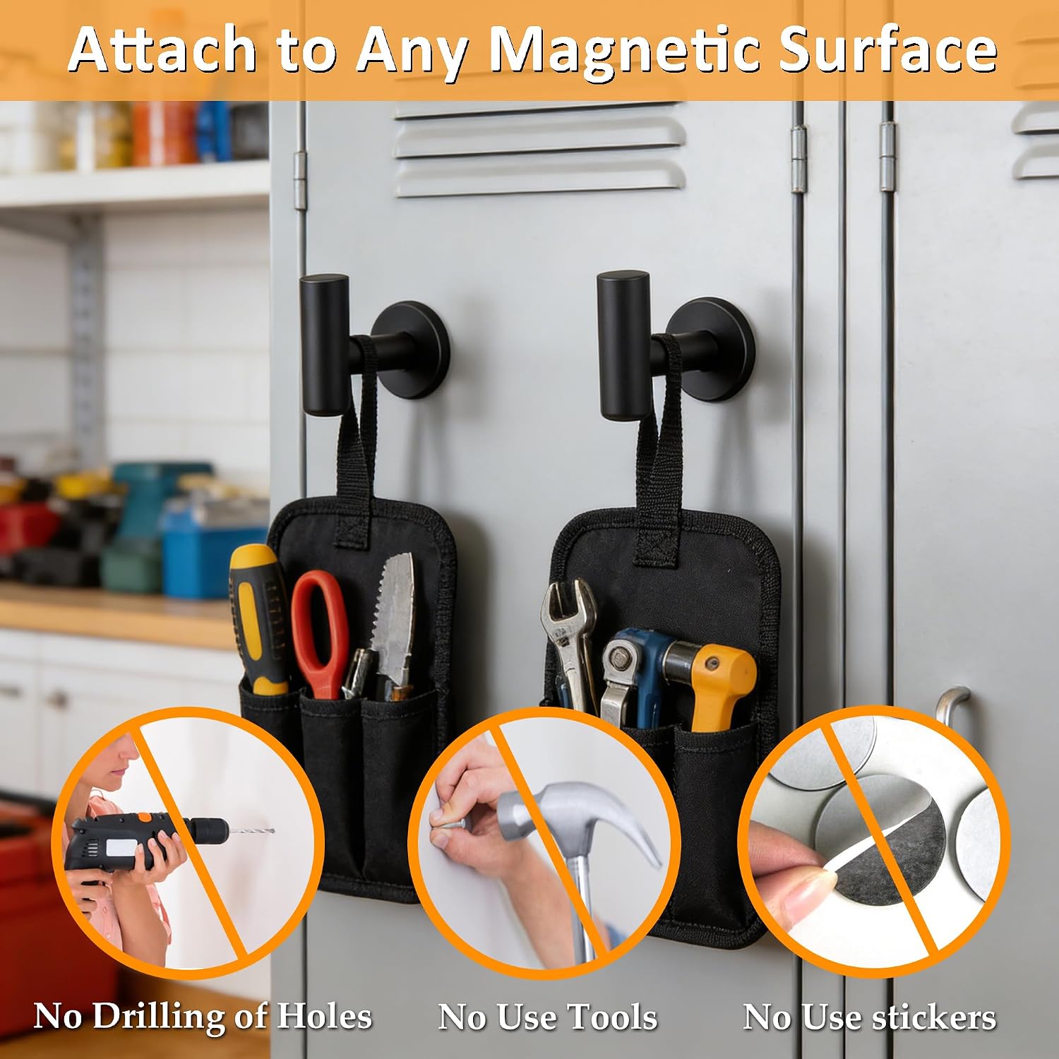ULIBERMAGNET Strong Magnetic Coat Hooks,8 Pack Heavy Duty Rubber Coated Magnets Hook for Metal,Door,Grill,Refrigerator, Locker,Neodymium Magnet Hook for Towel,Coat,Bag,Umbrella